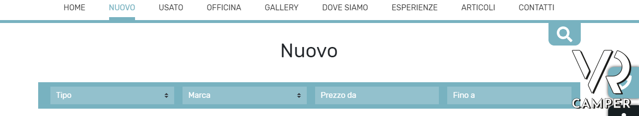 Ricerca per tipo, marca, prezzo - sito VR CAMPER